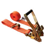 Стяжной ремень с крюками и храповым механизмом