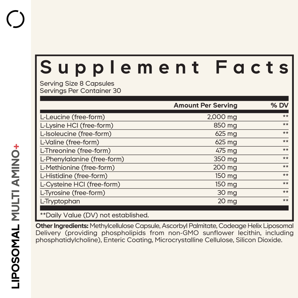 Codeage, Liposomal Multi Amino+, комплекс липосомальных аминокислот, серия Sport, 240 растительных капсул