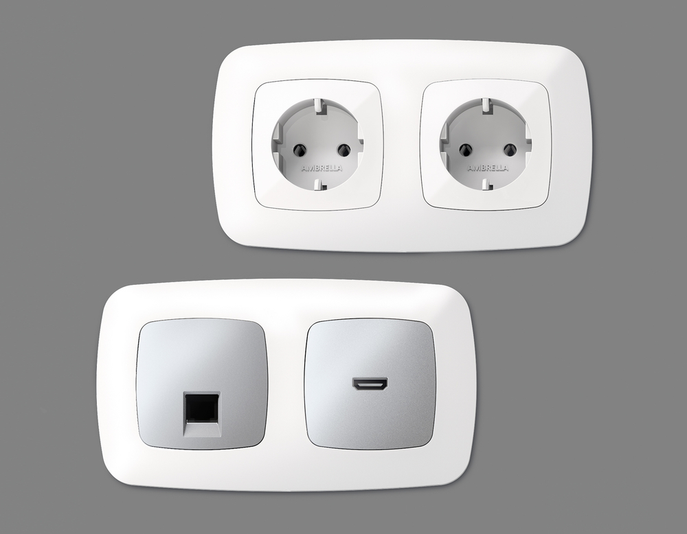 OF140124 Рамка OMEGA Ecta (Белый матовый) 4-ая