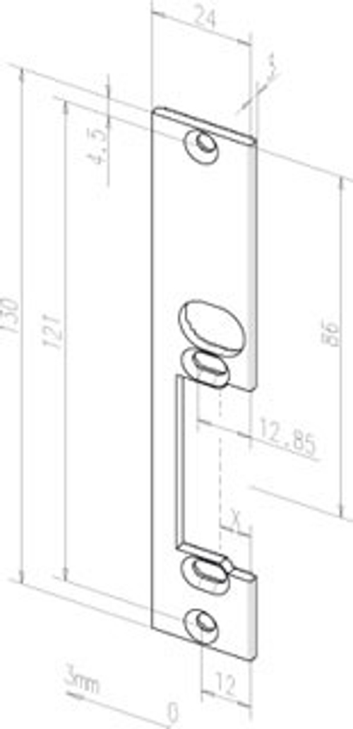 Плоская запорная планка effeff 150