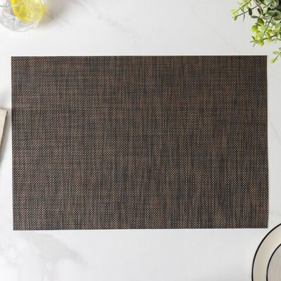 Салфетка сервировочная на стол Канва, 45×30 см (коричневый)