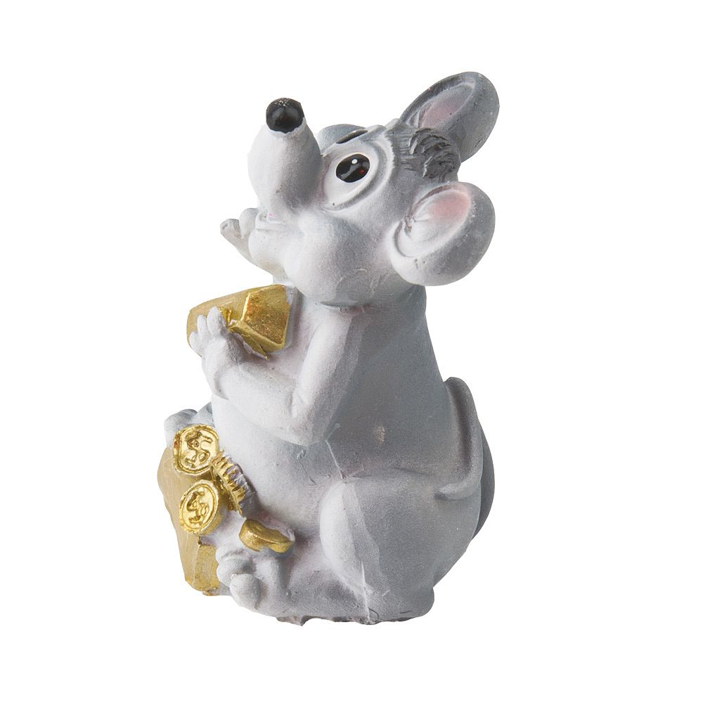 Фигурка декоративная "Крыс богач" 4*4*6см. (2вида) (min8) (транспортная упаковка)