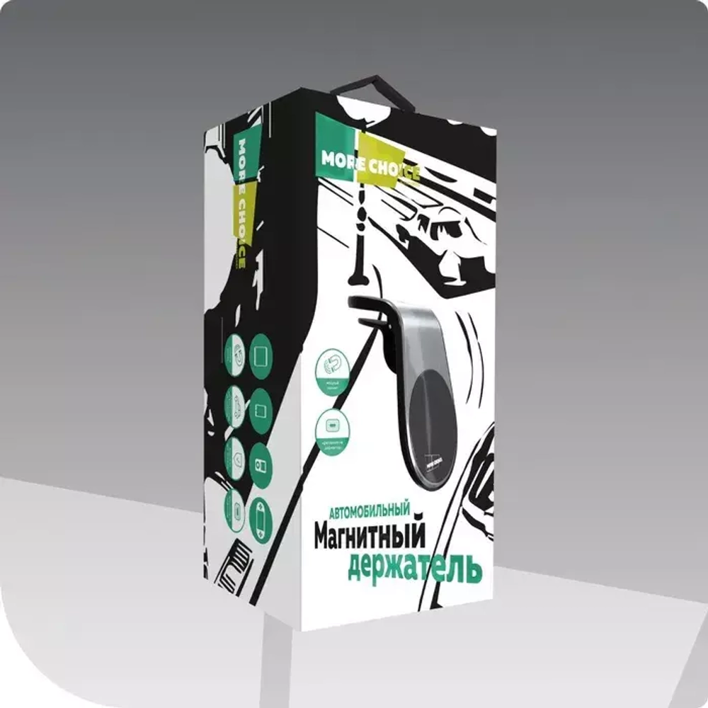 Держатель авто магнитный More choice C04 silver