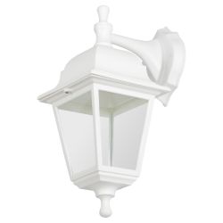 Садово-парковый светильник ЭРА НБУ 04-60-001 белый 4 гранный настенный IP44 Е27 max60Вт