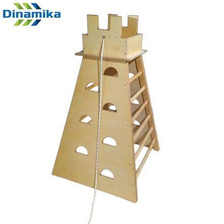 Башня для лазания с канатом 900х900х1500 (лак)