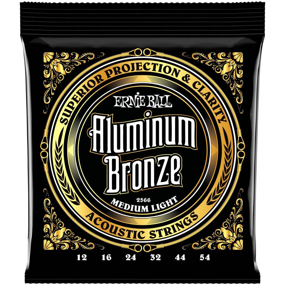 ERNIE BALL 2566 Aluminum Bronze Medium Light 12-54 - Струны для акустической гитары