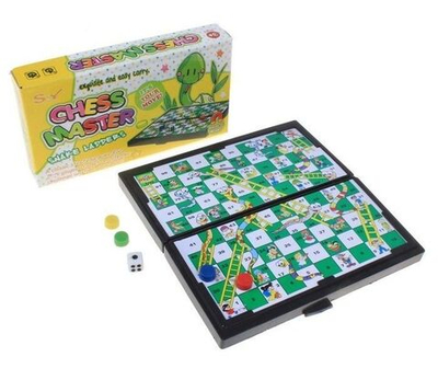 Игра настольная "Змея и лестницы" без магнита, в коробке