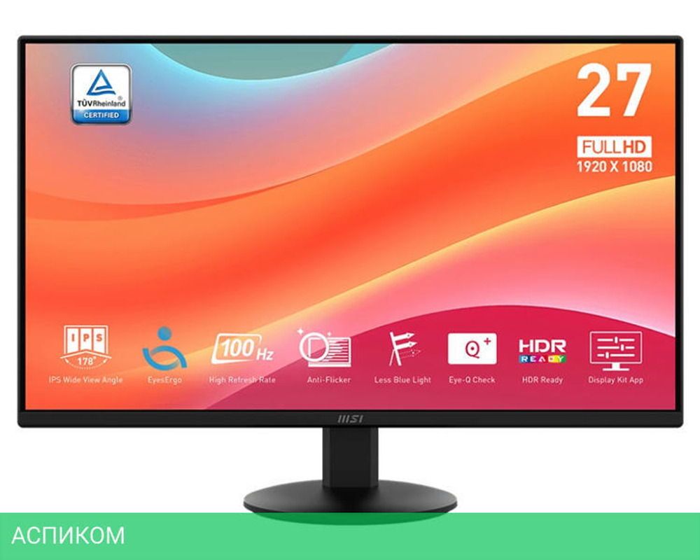 Монитор MSI Pro MP272L черный (9S6-3PD6CT-008)