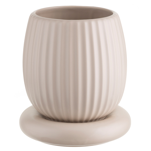 Горшок цветочный 1.2л Tkano Edge кремовый