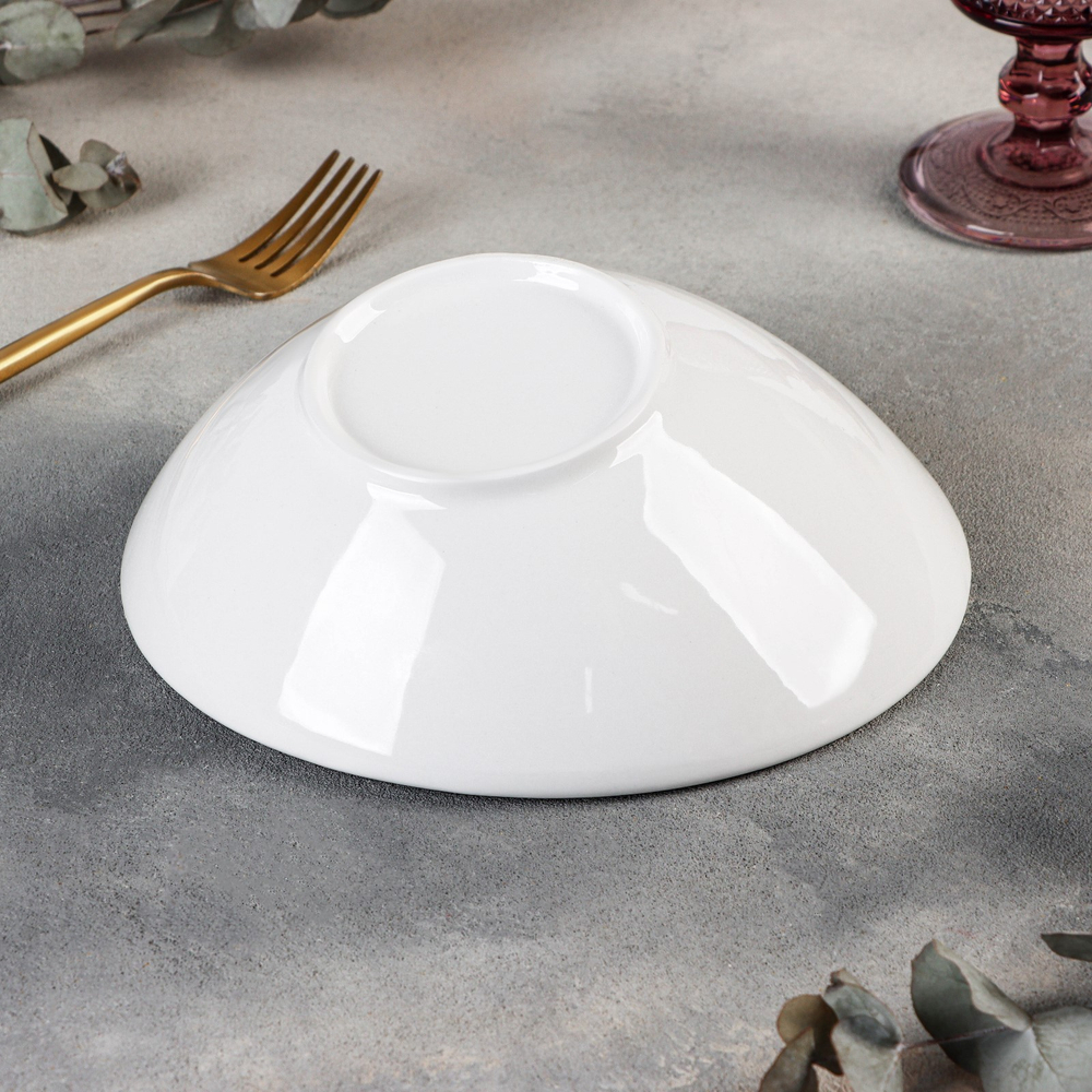 Салатник фарфоровый White Label, 600 мл, цвет белый