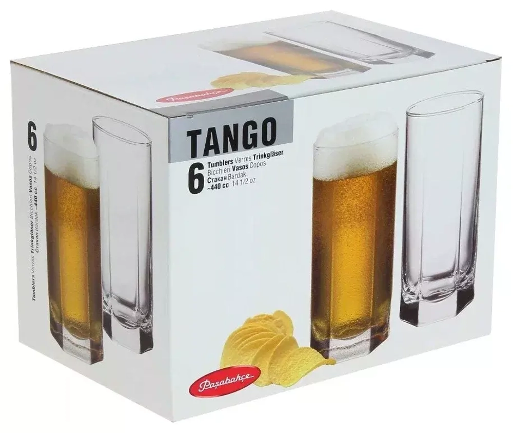Набор стаканов TANGO для пива 420 мл, 6 шт