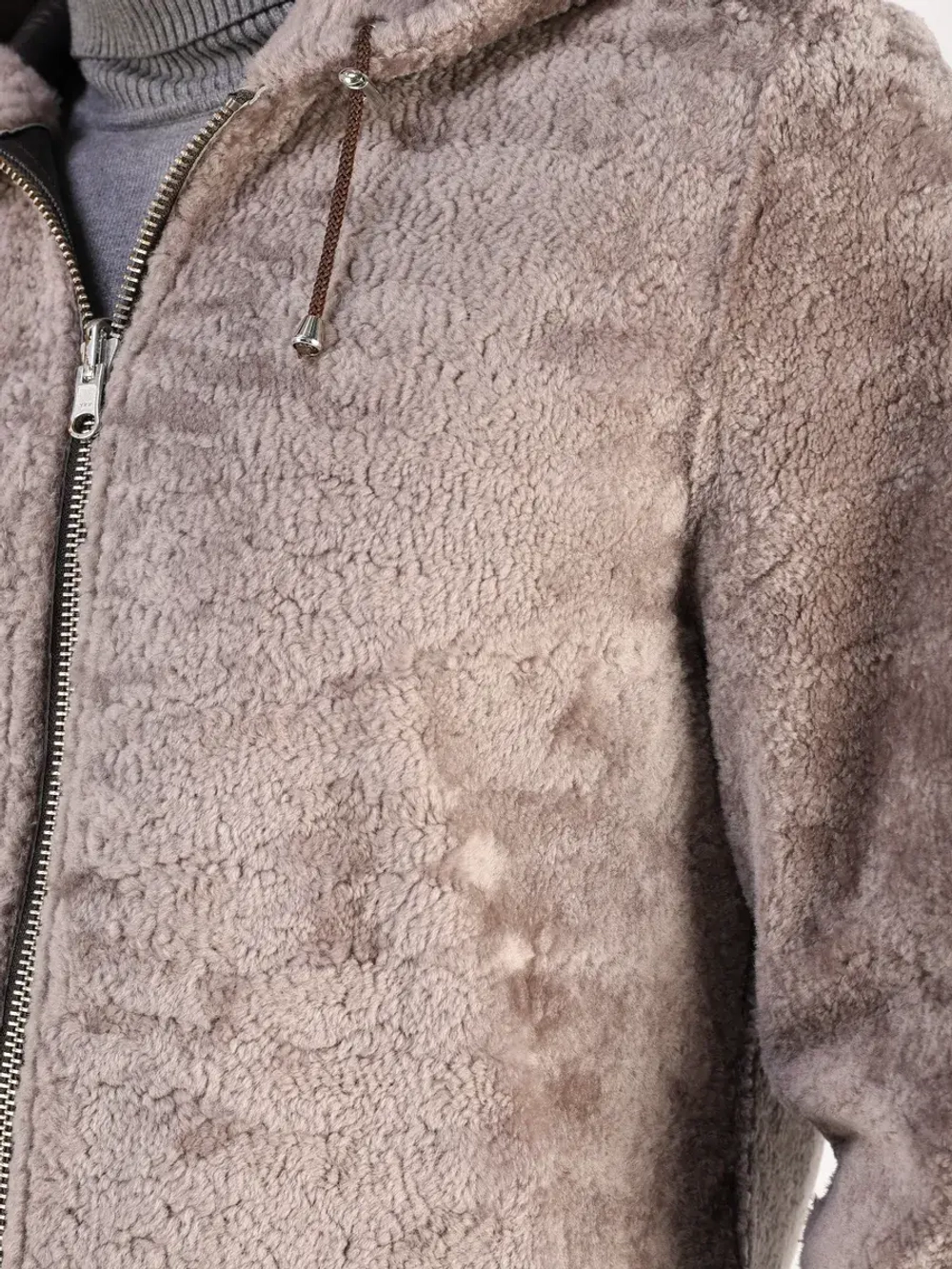 Дубленка натуральная куртка зимняя с капюшоном шуба