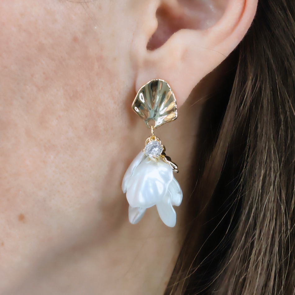 Серьги Fiore Luna IMITATION MOTHER-OF-PEARL ABE25644-01 G