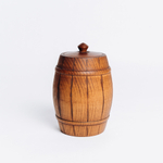 Бочонок для меда, соли, специй, пряностей из цельного куска древесины кедра.  K60