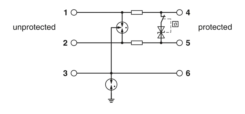 1065317 - TTC-6P-1X2-F-24DC-UT-I - Устройство защиты от импульсных перенапряжений