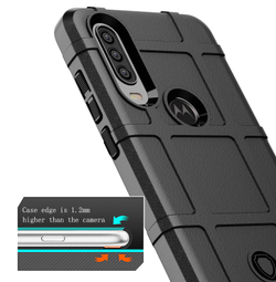 Чехол для Motorola Moto One Action (P40 Power) цвет Black (черный), серия Armor от Caseport