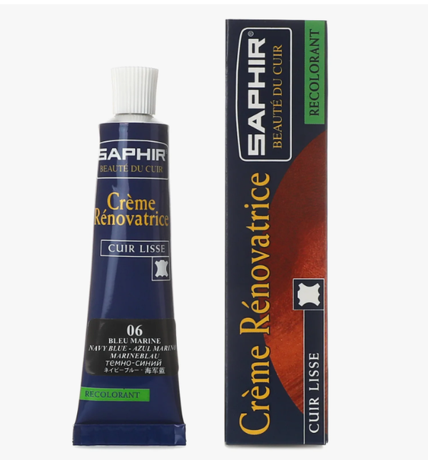 Жидкая кожа Saphir Creme Renovatrice, 25мл, темно-синий [006]