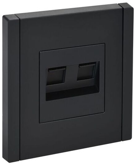 Розетка 2-м RJ11+RJ45 кат.5E FORTE&PIANO FP135 черн. IEK FP-KT20-O-1-K02