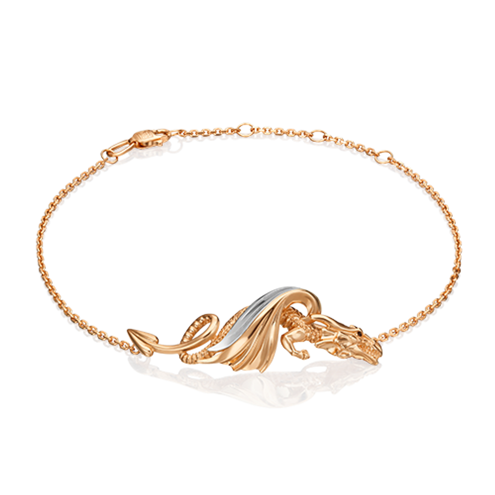 Браслет «Таинственный дракон» (пожелание здоровья) из комбинированного золота Артикул: 05-0652-00-000-1111-74