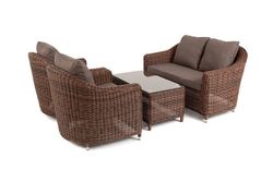 "Кон Панна" лаунж-зона из искусственного ротанга, цвет коричневый