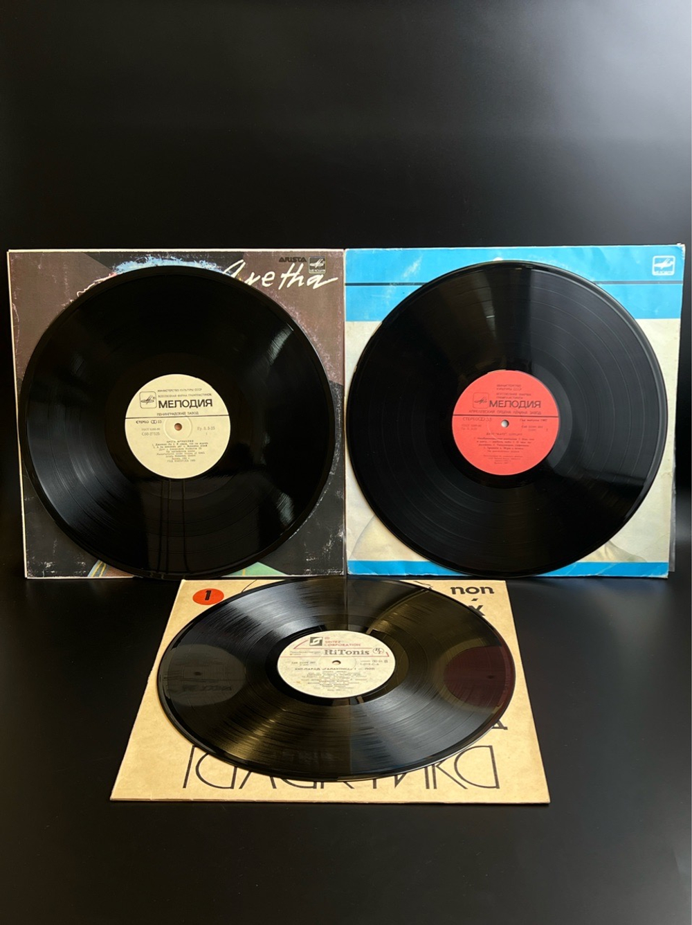 3 LP Дуэт Katz/ Хит парад Галктика / Арета Фрэнклин. 3 Виниловые пластинки 12 дюймов. Мелодия СССР