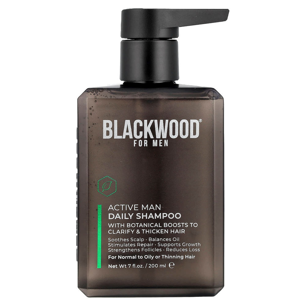 Blackwood For Men, Active Man Daily, шампунь для нормальных, жирных или истонченных волос, 200 мл (7 жидк. Унций)