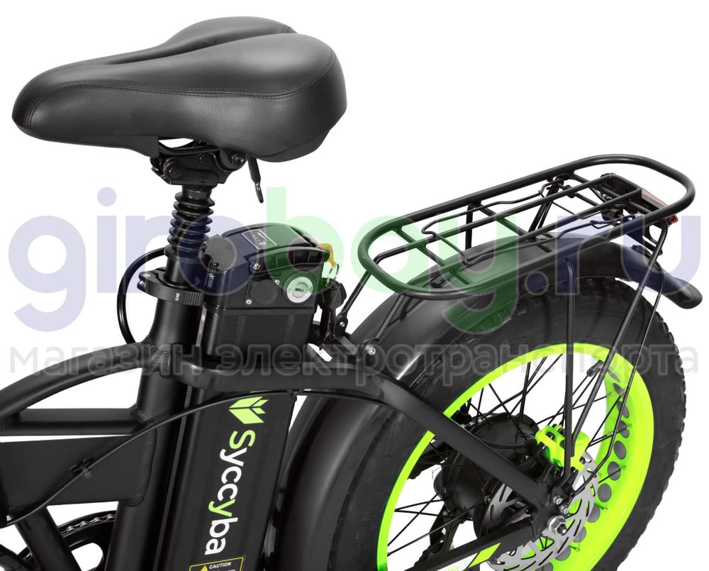 Электровелосипед Syccyba F10 Pro 2025 года (48V/15Ah) - Салатовый обод фото №7