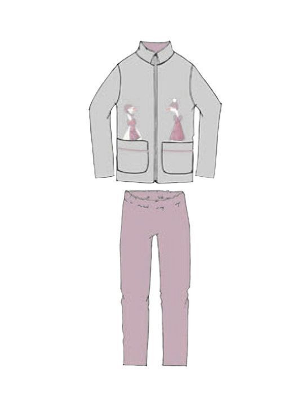Теплый костюм Goose (Размер: M) (Цвет: сиреневый)
