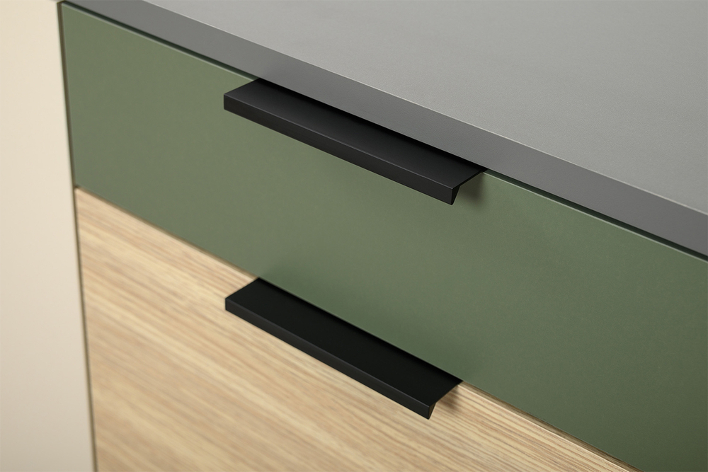 Комод Марвэл 16.234.02, Темно-серый, Сатин, Плэйн, Зеленый