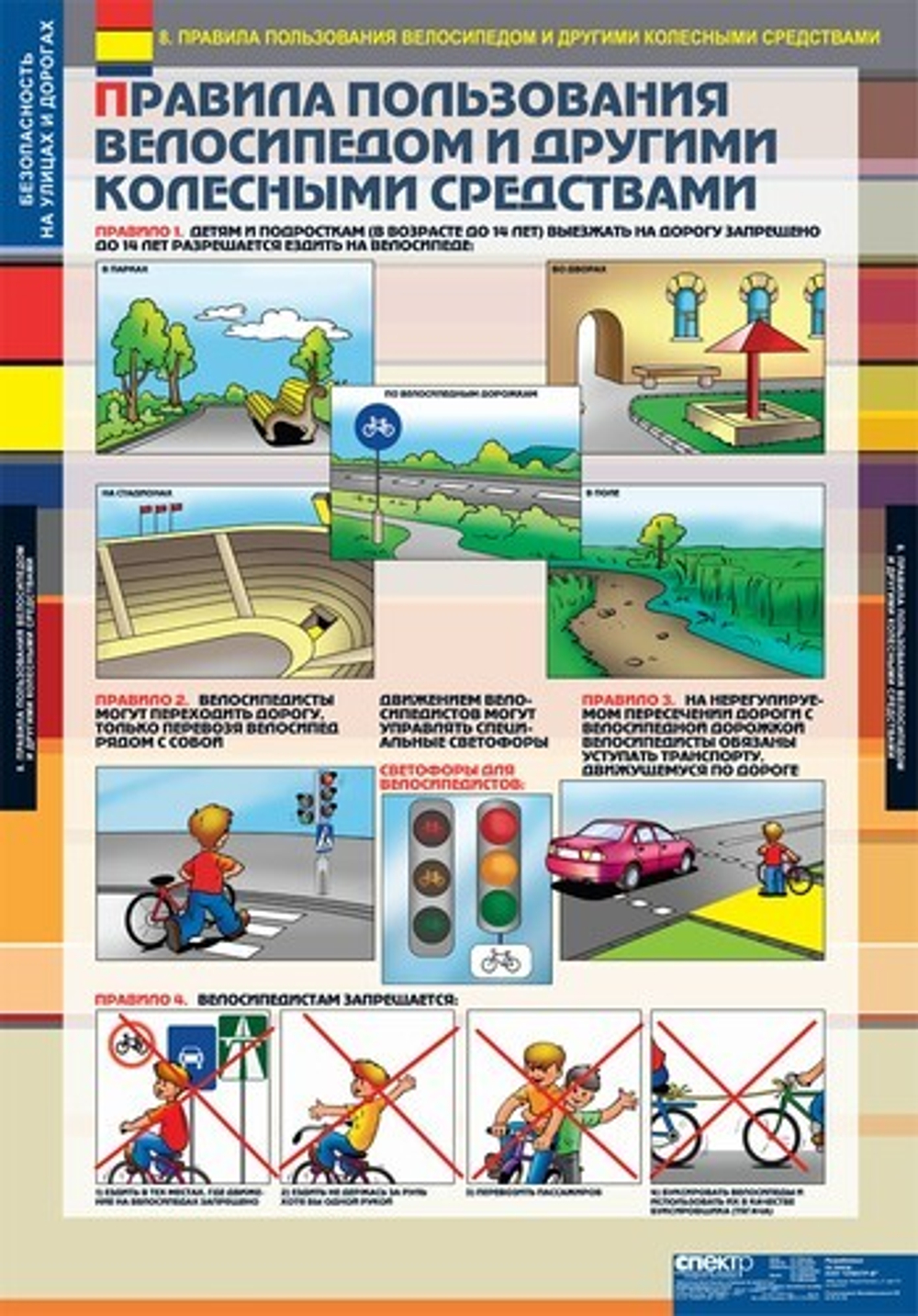 Безопасность на улицах и дорогах (12 таблиц, 68х98 см)