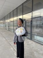 Букет из хризантемы, ромашки, кустовой пионовидной розы и диантусов!