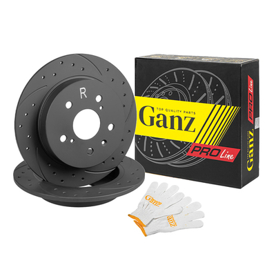 Диск тормозной задний перфорированный PRO-Line с покрытием (компл.2 шт) SUZUKI SX4 06 /D=278mm GANZ GIJ06052S
