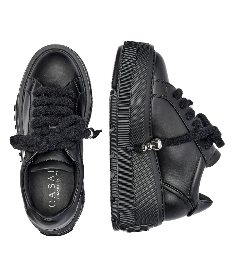 Кожаные кроссовки Casadei - черный(2X016Y070NC1795)