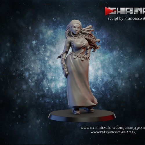 Grand Alliance Order Cities of Sigmar Empire Девушка горожанка №1 миниатюра для dnd, днд, pathfinder, фентези, Настольная игра, НРИ, Варгейм, РПГ