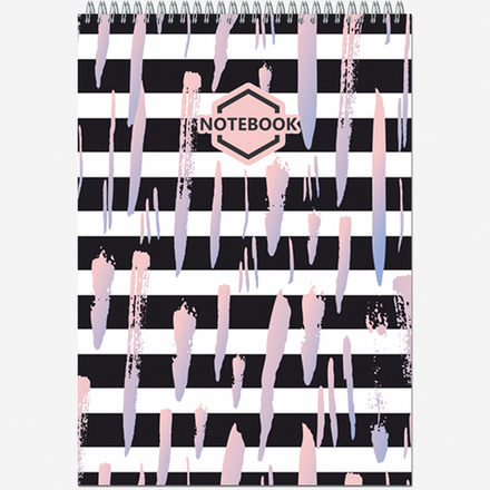 Блокнот формат А4 120 листов на металлическом гребне "Стильный Офис"