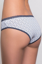 Женские трусики-слипы в мелкий цветочек (Размер: S) (Цвет: белый)