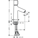 Смеситель для раковины Hansgrohe Talis Select S 72043000 хром