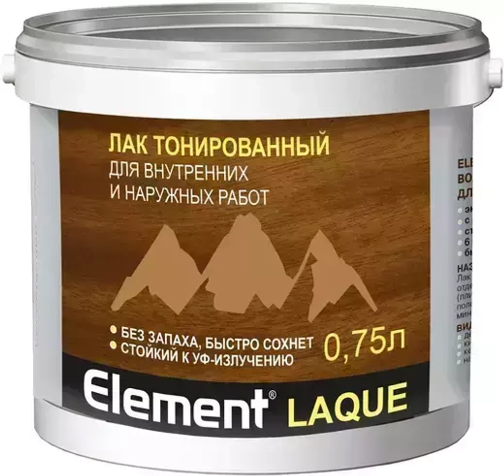 Лак Alpa Element Laque водный тонированный орегон 0,75л