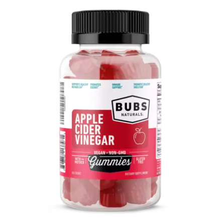 Bubs Naturals, Яблочный уксус, Apple Cider Vinegar, 60 жевательных конфет