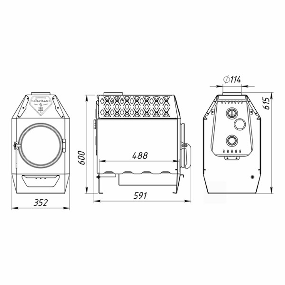 Печь длительного горения Stoker TERMO 150-C AQUA