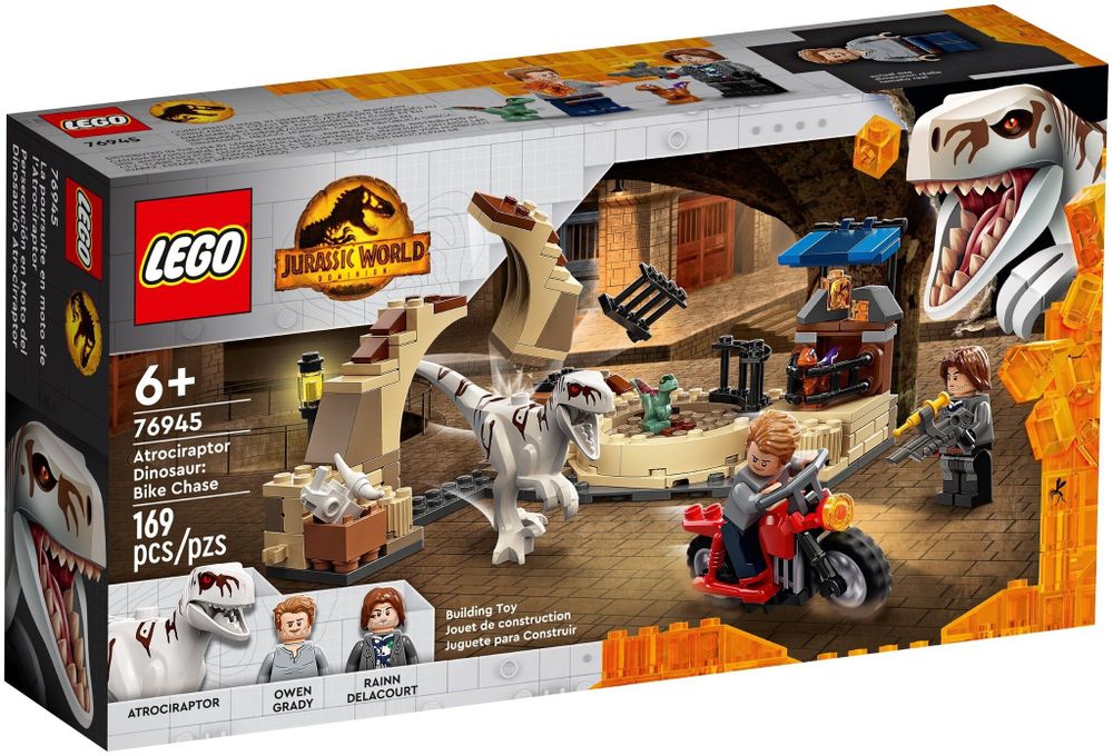 Конструктор LEGO Jurassic World 76945 Атроцираптор: погоня на мотоцикле