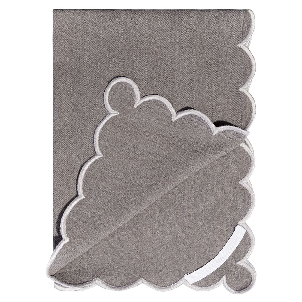 Набор кухонных полотенец с контрастным кантом серого цвета из коллекции Trendy Ruffles, 50х70 см