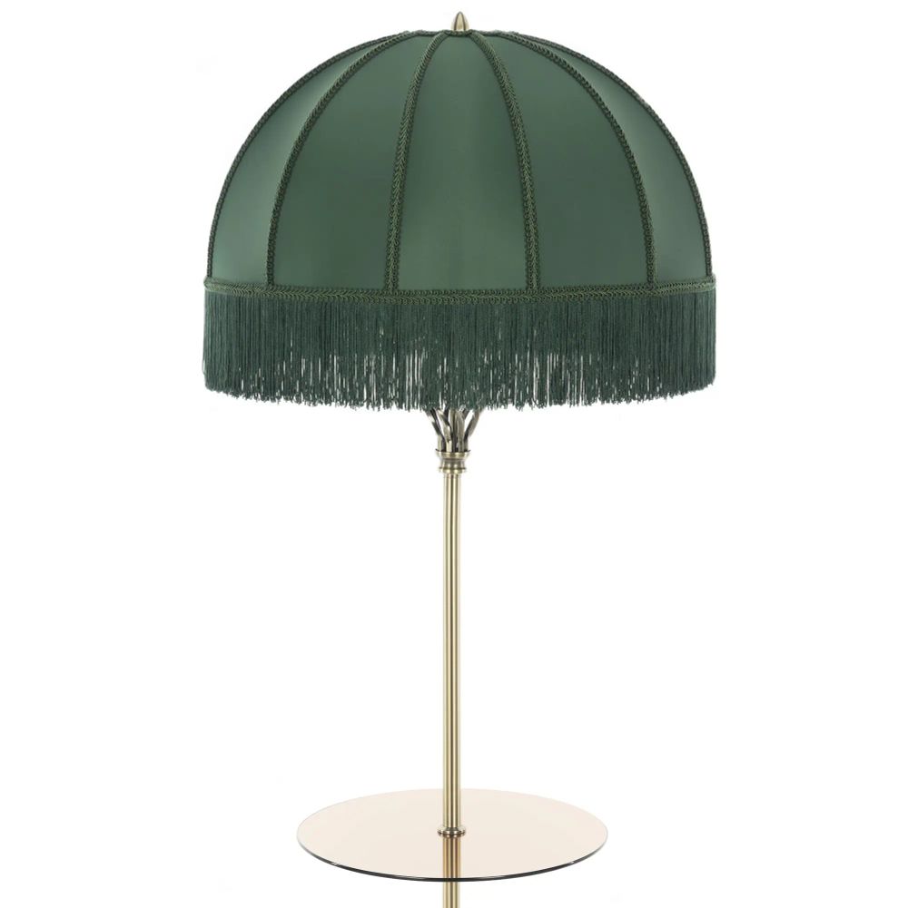 Citilux Базель CL407932T Торшер бронза со столиком и зелёным абажуром