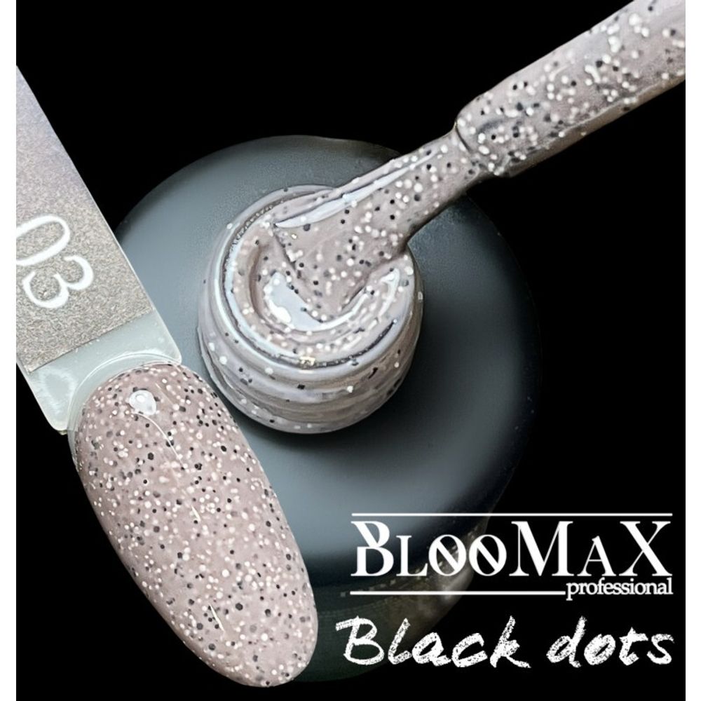 Гель-лак BlooMaX Black Dots 03, 8мл