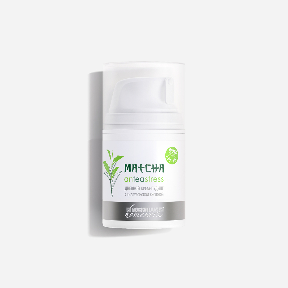 Крем-пудинг дневной с гиалуроновой кислотой MATCHA anTEAstress, 50 мл