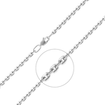 Браслет из белого золота с алмазной гранью (плетение «Якорное»)