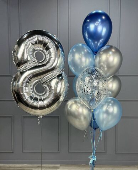 Композиция "Снежный с цифрой"