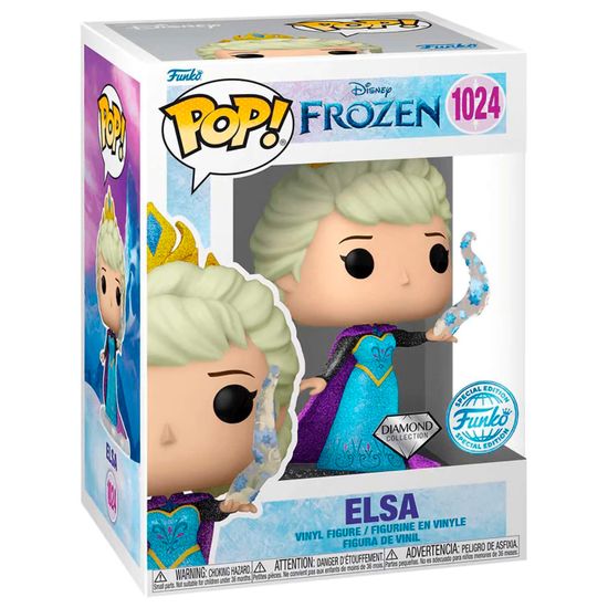 Фигурка Funko POP! Disney Ultimate Princess Frozen Elsa (DGLT) (Exc) (1024) 66647 / Фигурка Фанко ПОП! по мотивам мультфильма "Холодное сердце", Эльза