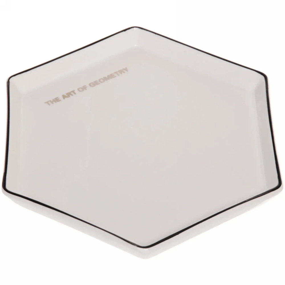 Тарелка керамическая «Black and White» 21,5*18,5*2см