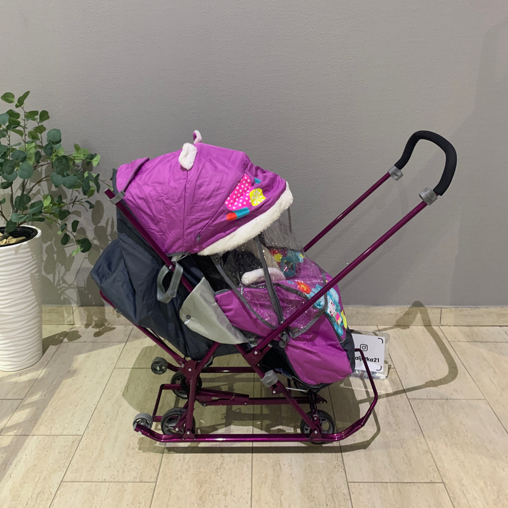 Коляска комбинированная «Ника Детям 5-1» со снеговиком орхидея (арт. НДТ5-1/6)